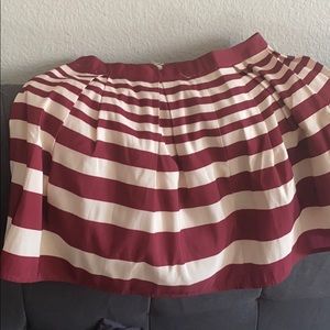 Stripped Cream & Burgundy Skirt